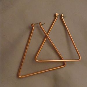 Uncommon James Rose Gold Triangle Earrings